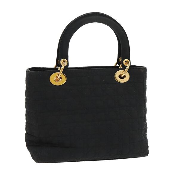 DIOR Canage Hand Bag Nylon Black Gold - Picture 1 of 12